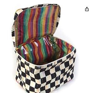 Mackenzie-Childs.Train case, travel, cosmetics large, Genuine new retired